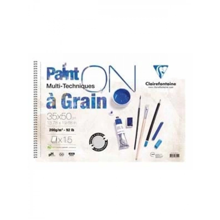 3E Grup - Clairefontaine 35x50 Sulu Boya Defteri 200 Gr 15yp 966250