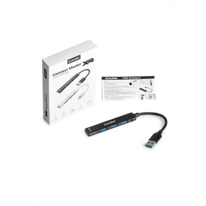 3E Grup - Dark Connect Master X4 Usb 3.0 4 Port Usb Çoklayıcı