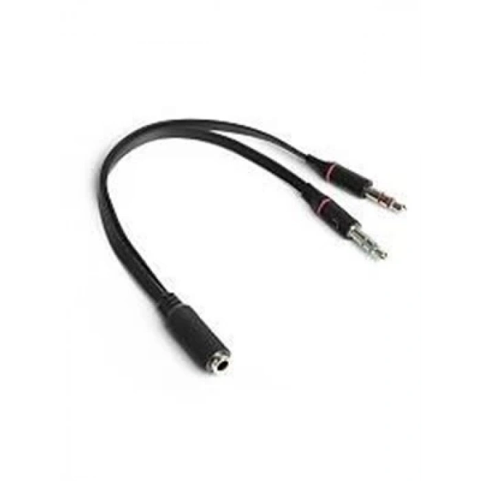 3E Grup - Dark Dk Cb Auc04 Kulaklık-mikrofon Y Splitter Stereo Çevirici Kablo