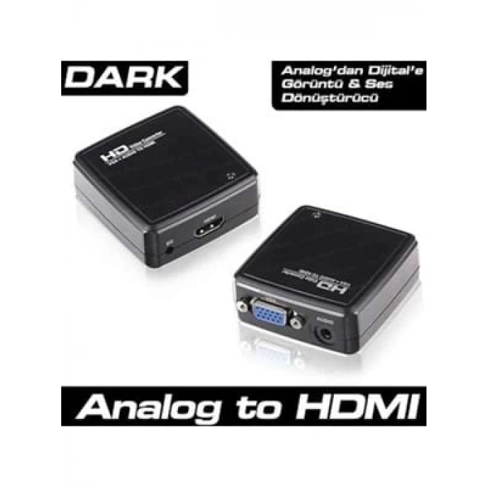 3E Grup - Dark Vga To Hdmı Dönüştürücü Siyah Dk-hd-avgaxhdmı2