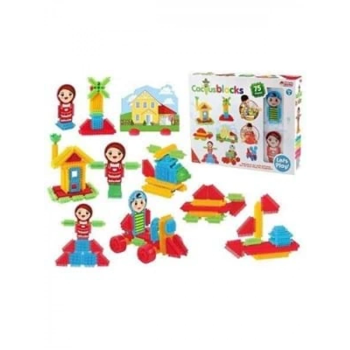 3E Grup - Dede 75 Parça Kaktüs Bloklar 03311