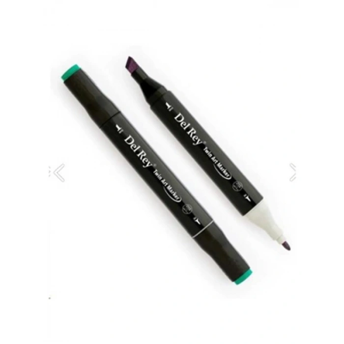 3E Grup - Del Rey Twin Çift Uçlu Marker Kalem Bg50 Forest Green