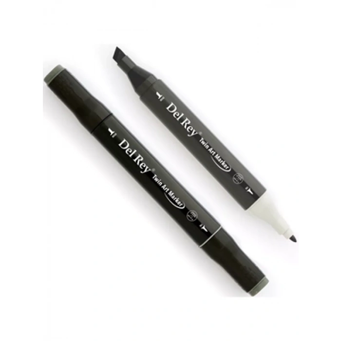 3E Grup - Del Rey Twin Çift Uçlu Marker Kalem Cg7 Cool Grey