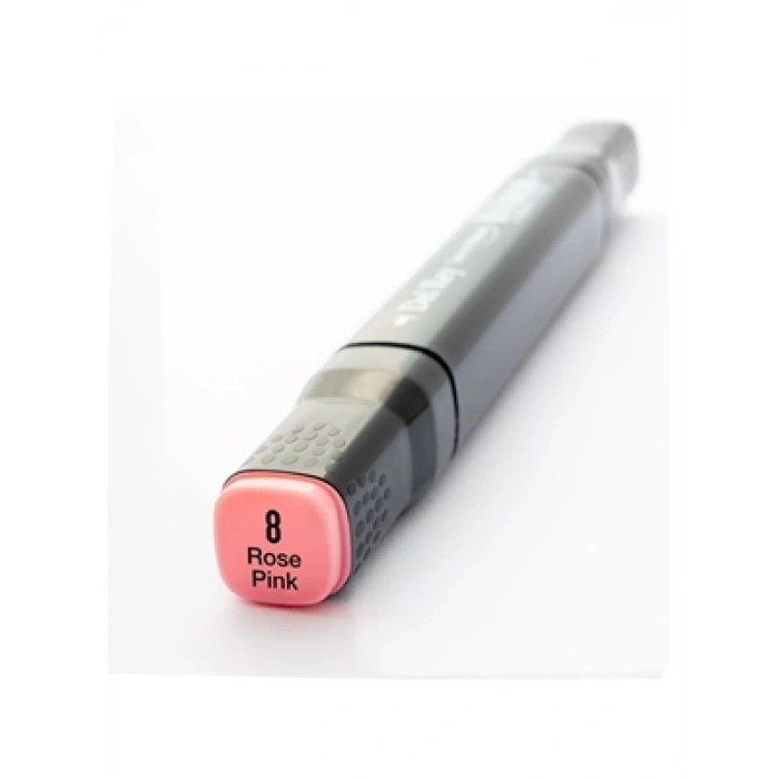 3E Grup - Del Rey Twin Çift Uçlu Marker Kalem R8 Rose Pink