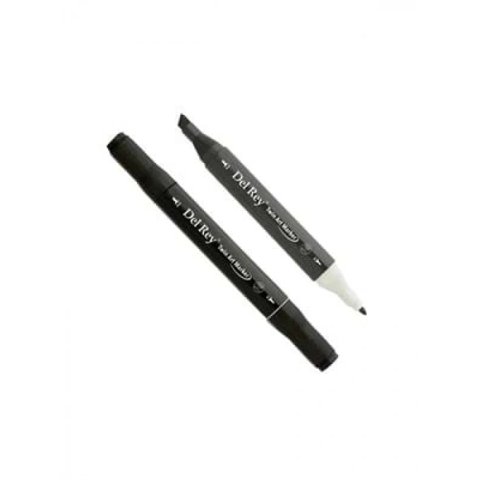 3E Grup - Del Rey Twin Çift Uçlu Marker Kalem S120 Black