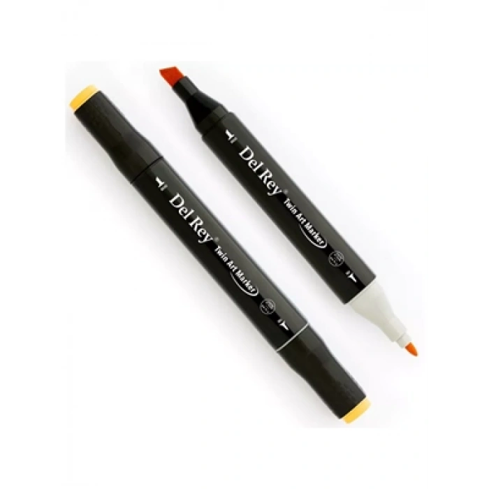 3E Grup - Del Rey Twin Çift Uçlu Marker Kalem Y36 Cream