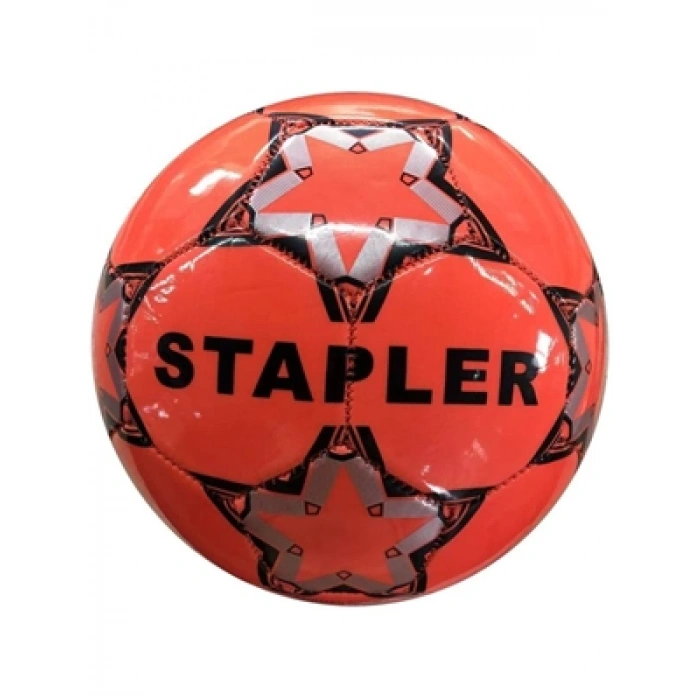 3E Grup - Delta Stapler Futbol Topu No:5 Fosforlu Kırmızı