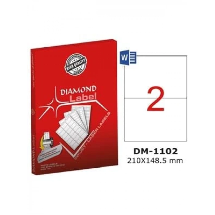 3E Grup - Diamond Label 210x148.5 Mm A4 Laser Etiket 100lü Dm-1102
