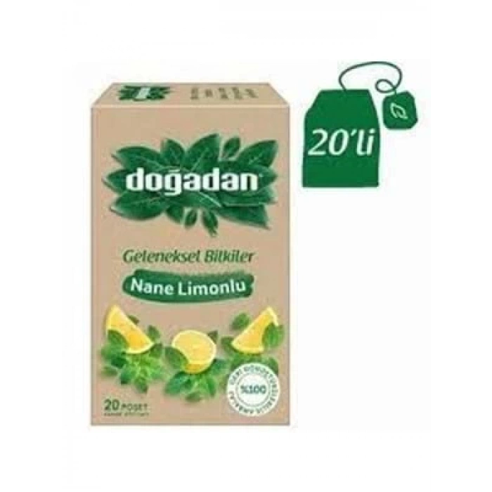 3E Grup - Doğadan Bitki Çayı 20li Poşet Nane Limonlu