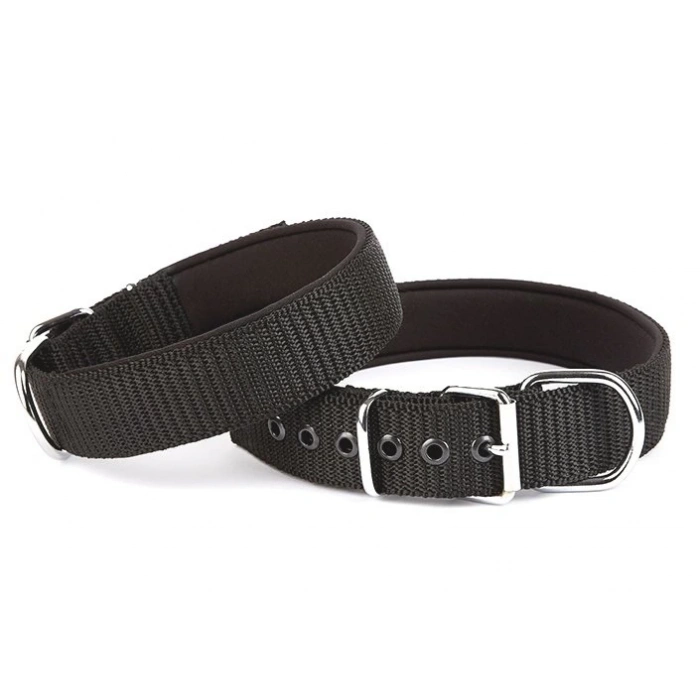 3E Grup - Doggie Konfor Seri Dokuma Köpek Boyun Tasması 5x55-65cm Siyah