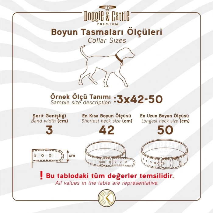 3E Grup - Doggie Konfor Seri Dokuma Köpek Boyun Tasması 5x55-65cm Siyah