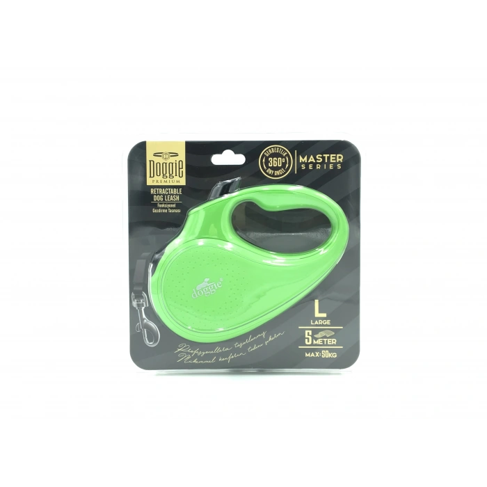3E Grup - Doggie Master Seri Otomatik Makaralı Köpek Gezdirme 12 kg / 3 M Yeşil