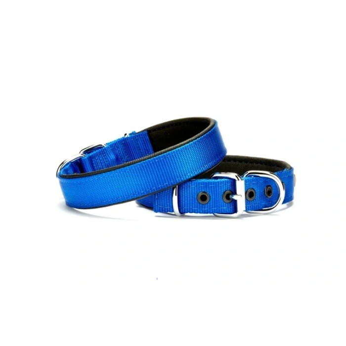 3E Grup - Doggie Softlu Dokuma Köpek Tasması 2,5 cm x 50 cm Mavi