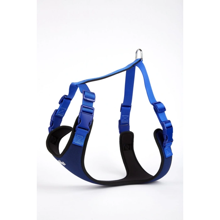 3E Grup - Doggie Yumuşak Softlu Köpek Göğüs Tasması 45/55 cm Mavi
