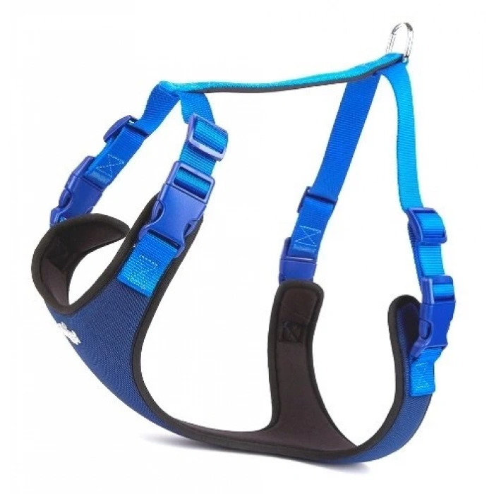 3E Grup - Doggie Yumuşak Softlu Köpek Göğüs Tasması 45/55 cm Mavi
