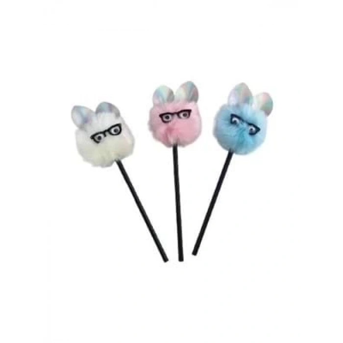 3E Grup - Dolphin Gözlüklü Tavşan Ponpon Başlıklı Kurşun Kalem Wp-1714