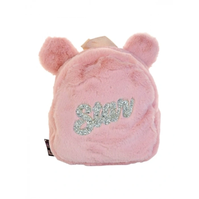 3E Grup - Dolphin Peluş Sırt Çantası Pembe Pb-759-a