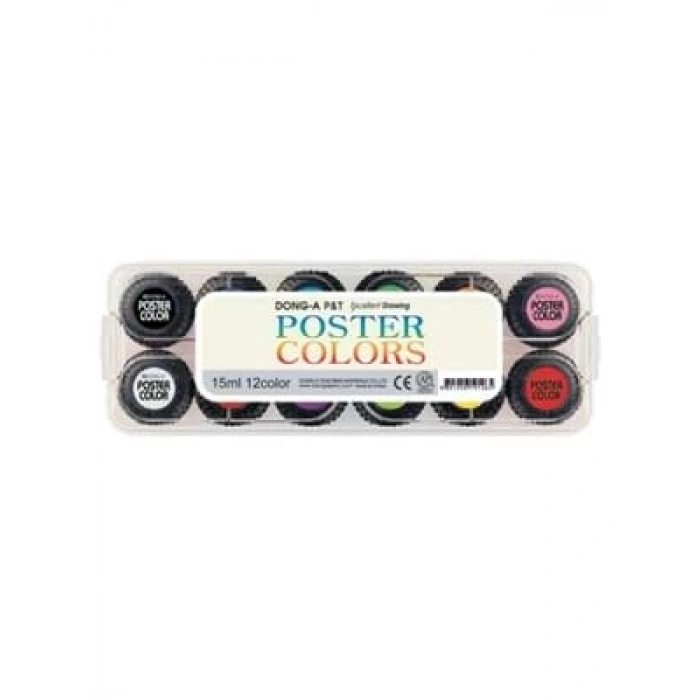 3E Grup - Donga Guaj Boya Seti (poster Colors)12 Renk 15 Mm Lik