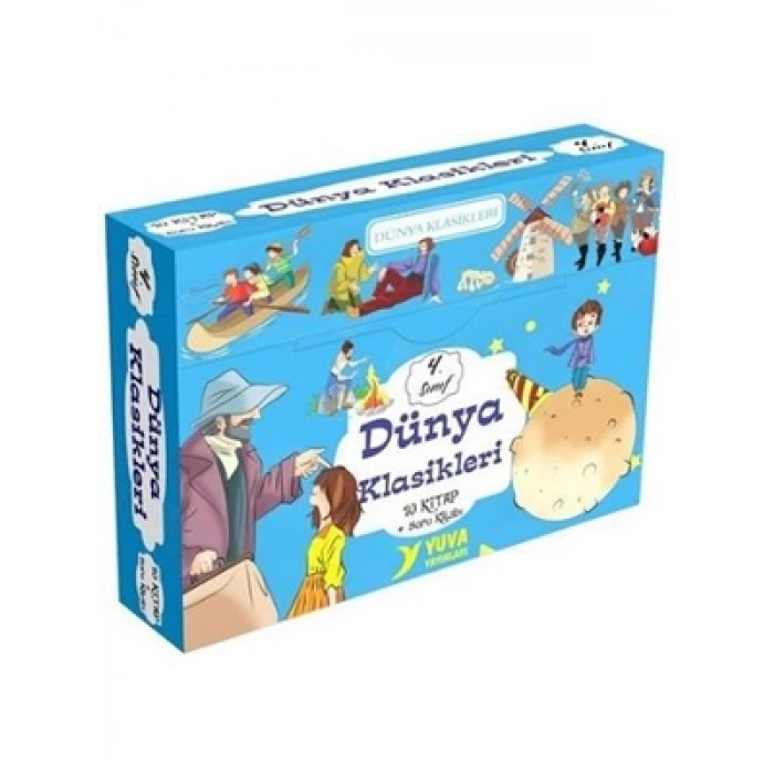 3E Grup - Dünya Klasikleri 4. Sınıf 10 Kitap+ Soru Kitabı - Yuva Yayınları