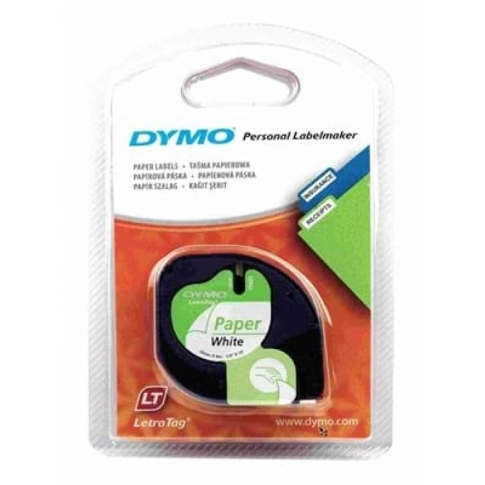 3E Grup - Dymo 12 Mmx4m Kağıt Şerit Beyaz 91200