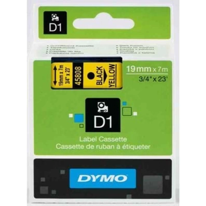 3E Grup - Dymo 19 Mmx7 Mm Siyah/sarı Şerit 45808
