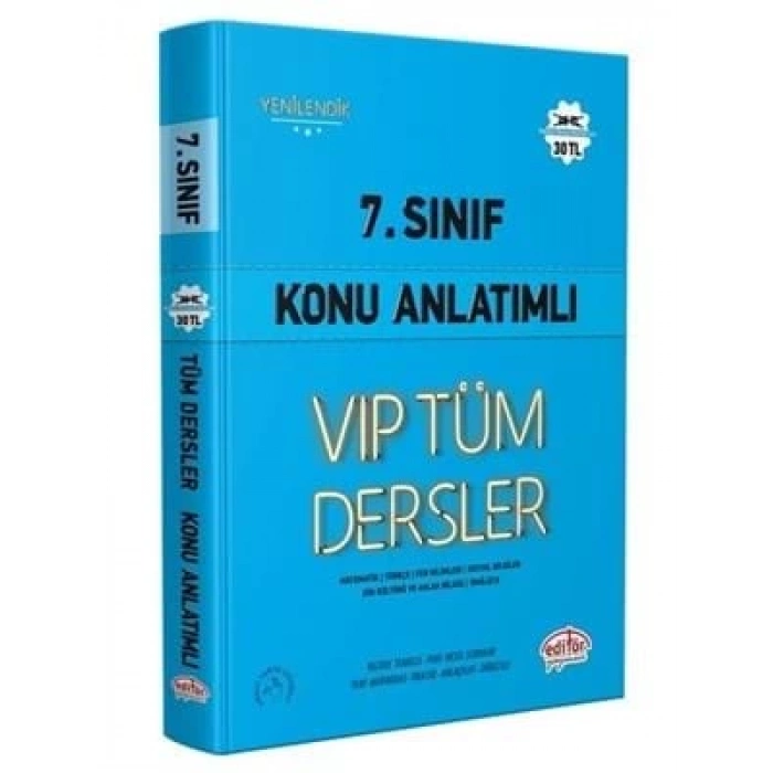 3E Grup - Editör Yay.-7.sınıf Vip Tüm Dersler Konu Anlatımlı 2025