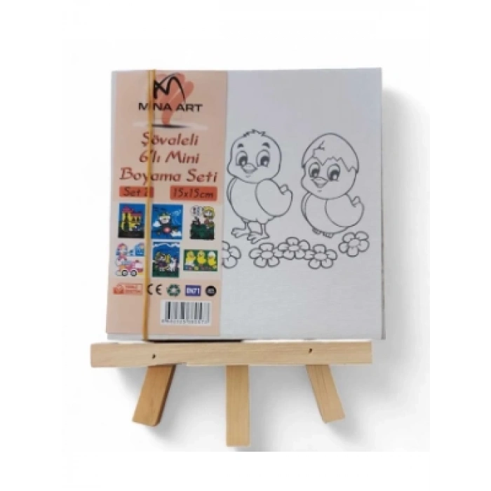 3E Grup - Elif 15x15 Şövaleli Mini Tuval