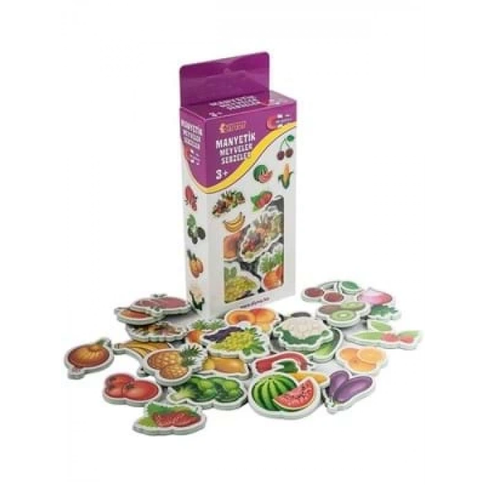 3E Grup - Elif 26 Parça Manyetik Meyveler-sebzeler