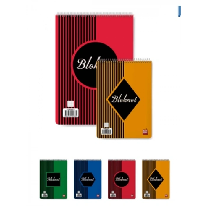 3E Grup - Elma A4 Karton Kapak Spiralli Bloknot Çizgisiz 60 Yp Mbh01-yfa