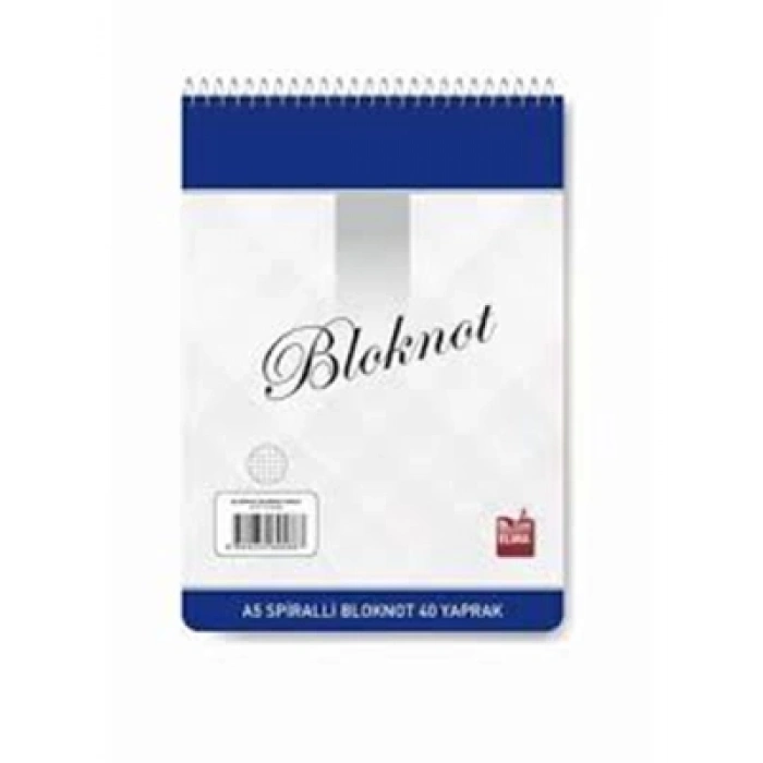 3E Grup - Elma A5 Karton Kapak Spiralli Bloknot Kareli 40 Yp