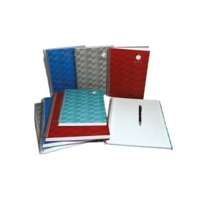 3E Grup - Elma Mercury A4 Sert Kapak Spiralli Defter Kareli 140 Yp Mbh01-yed