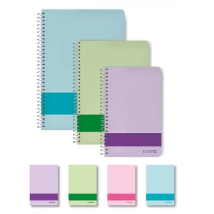 3E Grup - Elma Pastel 13x21 Sert Kapak Spiralli Defter Çizgisiz 100 Yp Mbh01-yec
