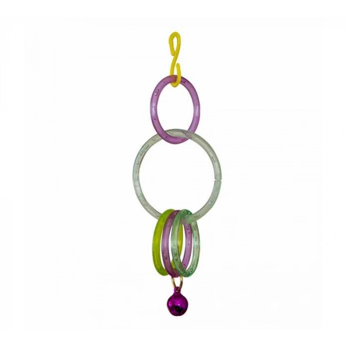 3E Grup - Exovit Olimpik Kuş Oyuncak Halka 5 x 14 cm 5 li