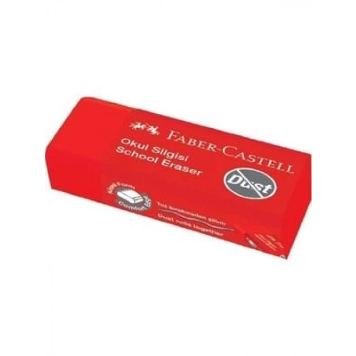 3E Grup - Faber Castell 187223-30 Okul Silgisi Kırmızı