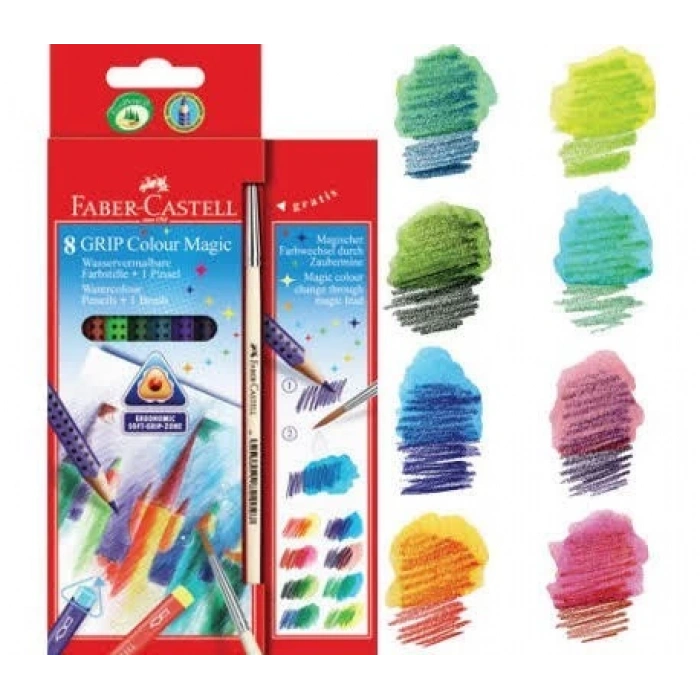 3E Grup - Faber Castell 8 Renk Sihirli Boya Kalemi