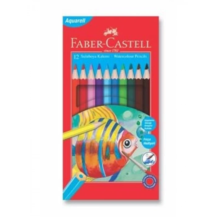 3E Grup - Faber Castell Aquarel Boya Kalemi 12 Renk 110622