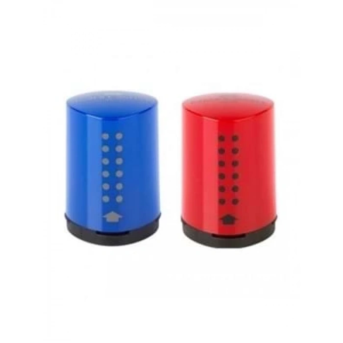 3E Grup - Faber Castell Grip Mini Kalemtraş Mavi-kırmızı 5140183710000