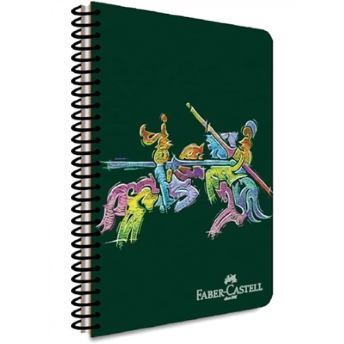 3E Grup - Faber Castell Knights Klasik A4 Pp Kapak Spiralli Defter Kareli 120 Yp 5075000448