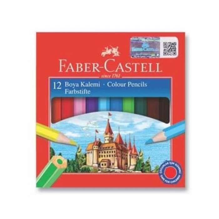 3E Grup - Faber Castell Kuruboya Kalemi 12 Renk 1/2 Boy