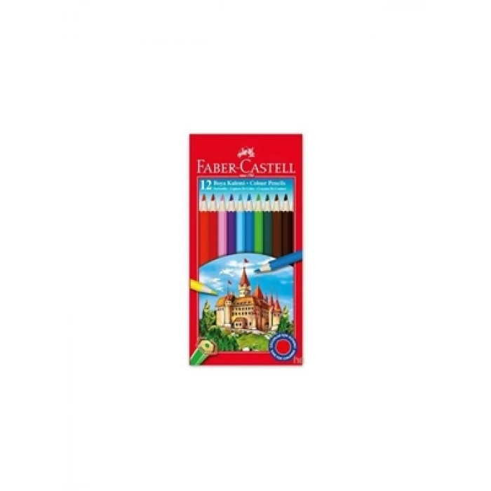 3E Grup - Faber Castell Kuruboya Kalemi 12 Renk Tam Boy 5178000071