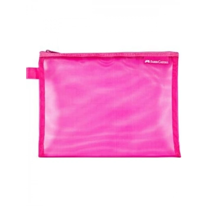 3E Grup - Faber Castell Mesh File B5 Fermuarlı Dosya Pembe 5075000104