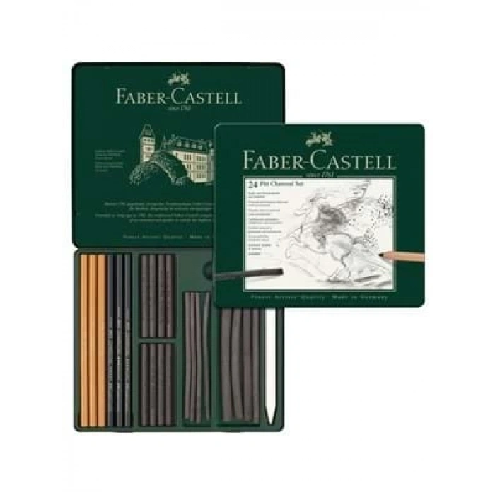 3E Grup - Faber Castell Pıtt Charcoal Set 24 Lü 112978-100046848