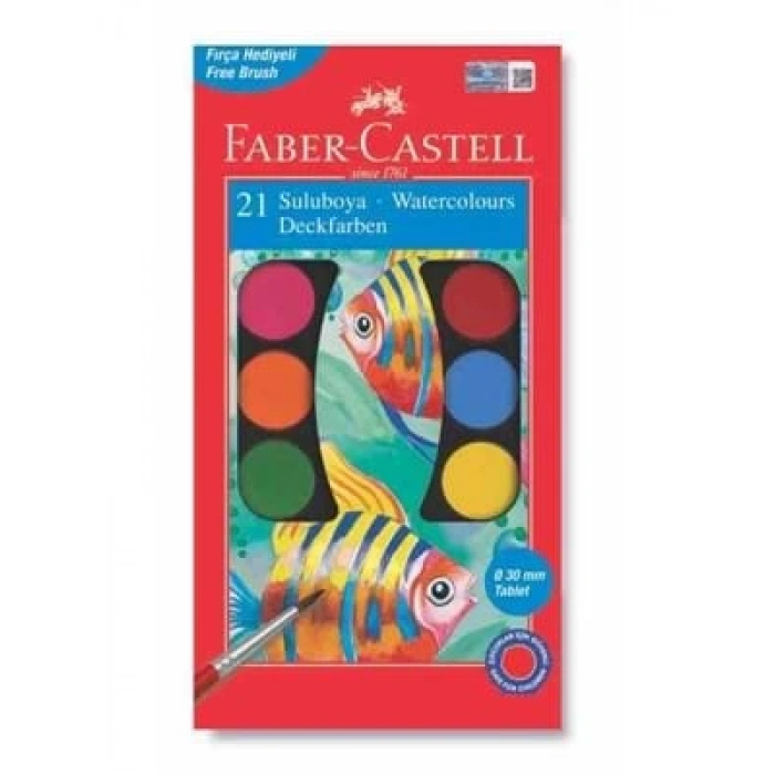3E Grup - Faber Castell Redline Serisi Suluboya 21 Li Büyük Boy 125021