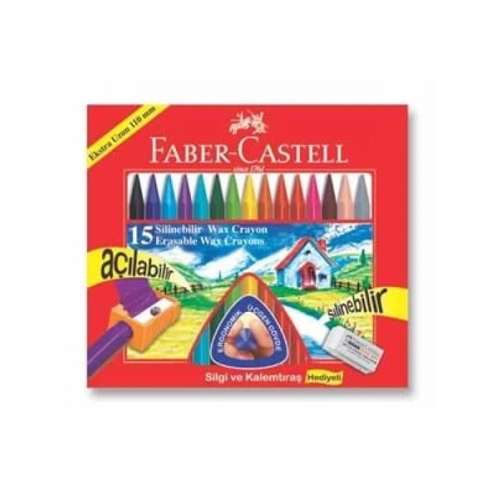 3E Grup - Faber Castell Silinebilir Pastel Boya 15 Li 122715