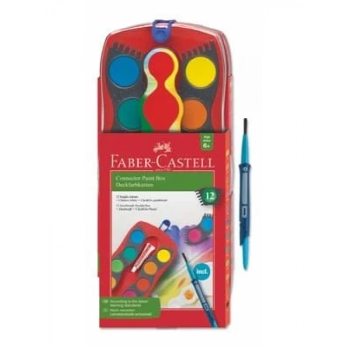 3E Grup - Faber Castell Suluboya Değişebilir Tabletli 12 Li 125023