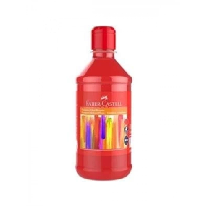 3E Grup - Faber Castell Tempera 500 Ml Okul Etkinlik Boyası (akrilik) Kırmızı 5170160000