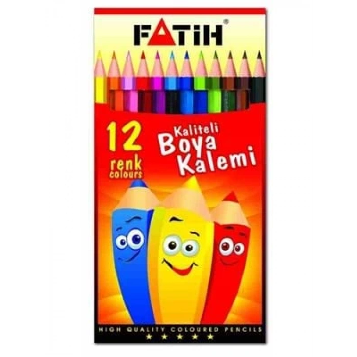 3E Grup - Fatih 12 Renk Tam Boy Kuruboya Kalemi 33112