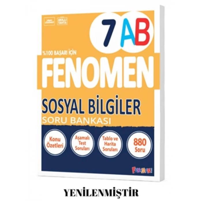 3E Grup - Fenomen Yay.-7.sınıf Sosyal Bilgiler A-b Soru Bankası 2425