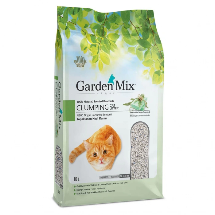 3E Grup - Gardenmix Bentonit Marsilya Sabunlu Kedi Kumu 10 Lt
