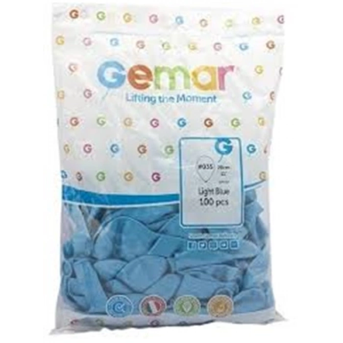 3E Grup - Gemar 11 Metalik Balon Açık Mavi 100lü